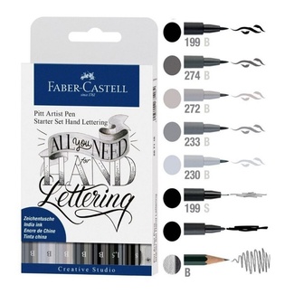 Faber Castell Pitt Artist Pen Set - Hand Lettering 9pc