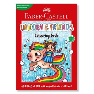 Faber Castell Colouring Book 40 Pages - Unicorn & Friends