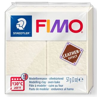 Fimo Leather Effect Polymer Clay  - Ivory No 029