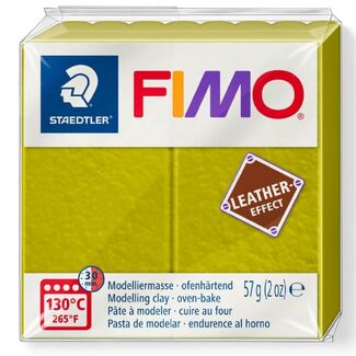 Fimo Leather Effect Polymer Clay  - Olive No 519