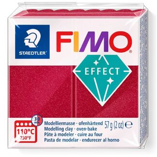 Fimo Effect Polymer Clay  - Metallic Ruby Red No 28