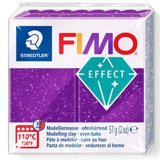 Fimo Effect Polymer Clay  - Glitter Purple No 602