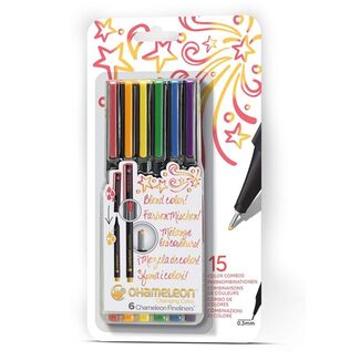 Chameleon Fineliner Set - Primary Colours 6pc