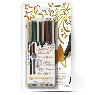 Chameleon Fineliner Set - Nature Colours 6pc