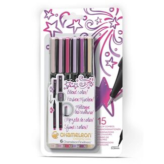 Chameleon Fineliner Set - Floral Colours 6pc