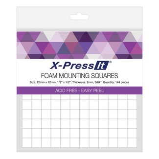 X-Press It Foam Mounting Squares 12 x 12mm 144pc
