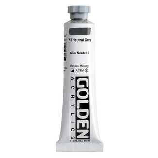 GOLDEN Heavy Body Artist Acrylic Paint 59ml - S1 Neutral Gray N3