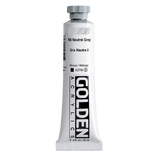 GOLDEN Heavy Body Artist Acrylic Paint 59ml - S1 Neutral Grey N8