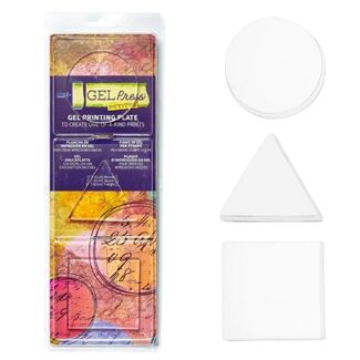 Gel Press Mono Printing Plate Petites - Circle/Square/Triangle