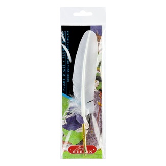 Jascques Herbin Goose Quill and Metal Nib - White