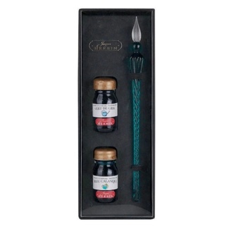 Herbin Glass Pen & Inks Set - Emerald