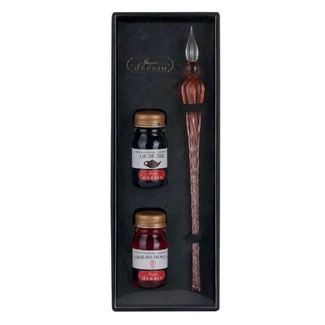 Herbin Glass Dip Pen & Inks Set - Coral