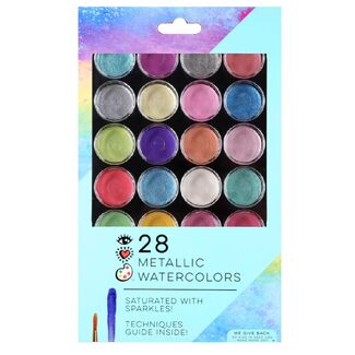 I Heart Art Metallic Watercolour Pan Set - 28pc