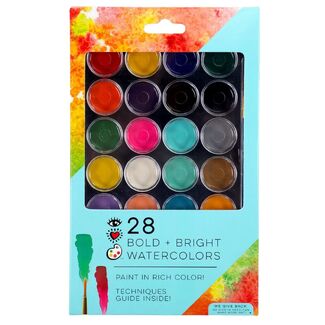 I Heart Art Bold and Bright Watercolour Pan Set - 28pc