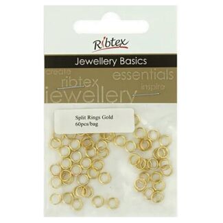 Ribtex Split Rings 6mm 60pcs - Gold