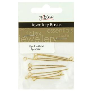 Ribtex Eye Pins 35mm 10pcs - Gold