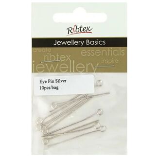 Ribtex Eye Pins 35mm 10pcs - Silver