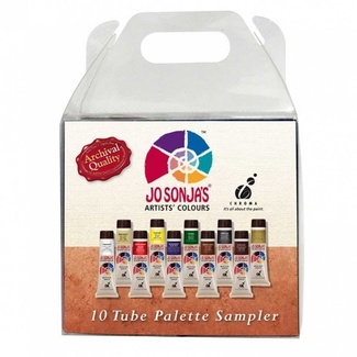 Jo Sonja Acrylic Paint Sampler Set - 10 x 20ml Tubes