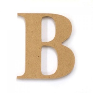 Kaisercraft Large Wooden Letter - B  (Approx 9 x 10cm)