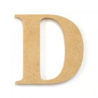 Kaisercraft Large Wooden Letter - D  (Approx 9 x 10cm)