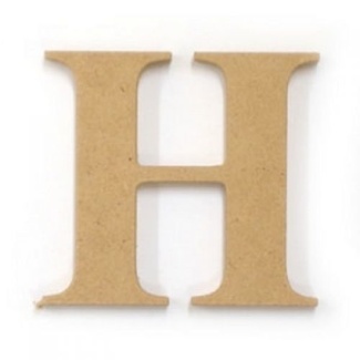 *Kaisercraft Large Wooden Letter - H  (Approx 9 x 10cm)