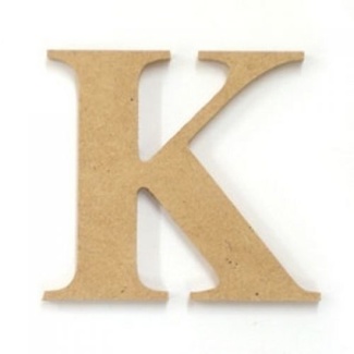 *Kaisercraft Large Wooden Letter - K  (Approx 9 x 10cm)
