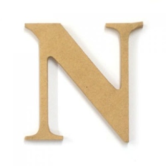 *Kaisercraft Large Wooden Letter - N  (Approx 9 x 10cm)