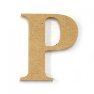 *Kaisercraft Large Wooden Letter - P  (Approx 9 x 10cm)