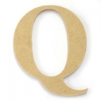 *Kaisercraft Large Wooden Letter - Q  (Approx 9 x 10cm)