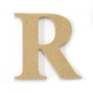 Kaisercraft Large Wooden Letter - R  (Approx 9 x 10cm)