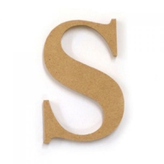 *Kaisercraft Large Wooden Letter - S  (Approx 9 x 10cm)