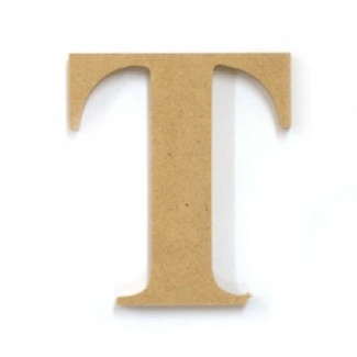 Kaisercraft Large Wooden Letter - T  (Approx 9 x 10cm)