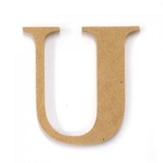 Kaisercraft Large Wooden Letter - U  (Approx 9 x 10cm)