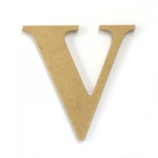 Kaisercraft Large Wooden Letter - V  (Approx 9 x 10cm)