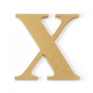 Kaisercraft Large Wooden Letter - X  (Approx 9 x 10cm)