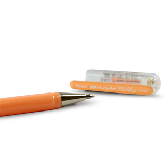 Pentel Hybrid Gel Grip Milky Pastel 0.8mm - Orange