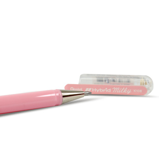 Pentel Hybrid Gel Grip Milky Pastel 0.8mm - Pink