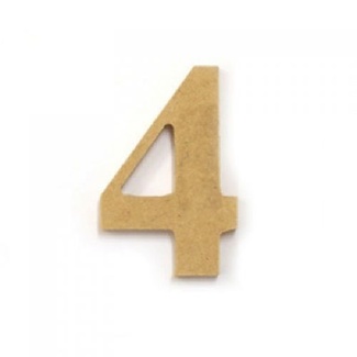 Kaisercraft Large Wooden Number - 4  (Approx 9 x 10cm)