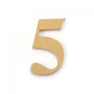 *Kaisercraft Large Wooden Number - 5  (Approx 9 x 10cm)