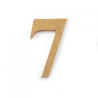 *Kaisercraft Large Wooden Number - 7 (Approx 9 x 10cm)