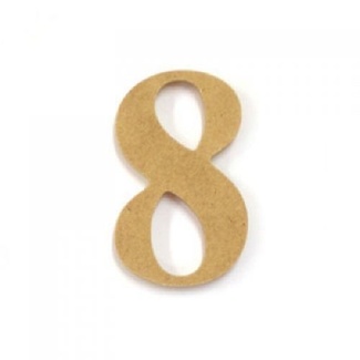 Kaisercraft Large Wooden Number - 8  (Approx 9 x 10cm)