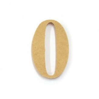 *Kaisercraft Large Wooden Number - 0  (Approx 9 x 10cm)