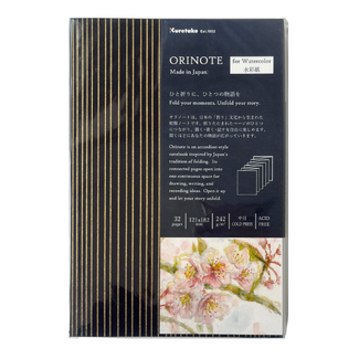 Kuretake Orinote Accordion Watercolour Notebook - Navy