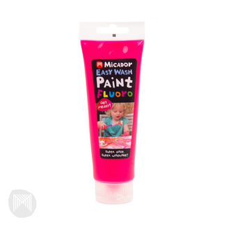 *Micador Jr Easy Wash Fluoro Paint - Pink 120ml