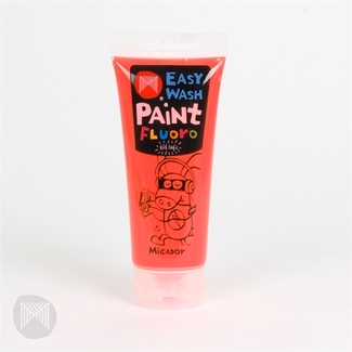Micador Jr Easy Wash Fluoro Paint - Orange 120ml