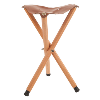 Mabef M39 Folding Stool with Leather Seat