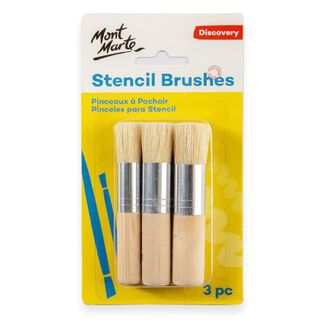 Mont Marte Studio Series Paint Brush Set - Stencil Brush 3pc