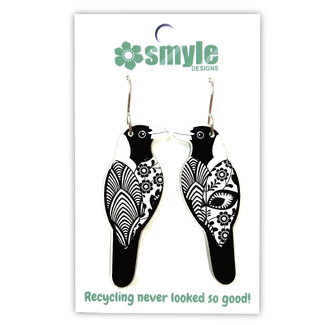 Smyle Designs Magpie Recycled Acrylic Earrings
