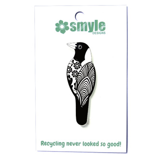 Smyle Designs Magpie Recycled Acrylic Pin