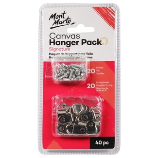 Mont Marte D-Ring Canvas Hanger Pack - Light Weight 40pc